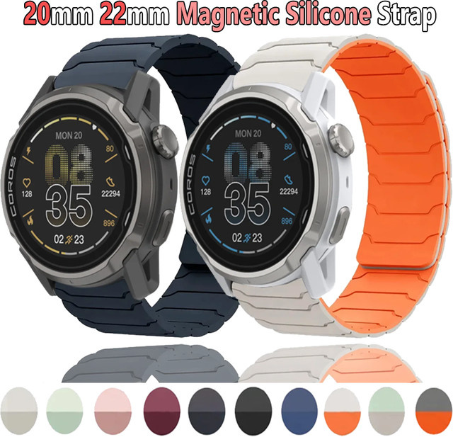 Uhrenarmband Silikon, magnetisch, Schwarz, Unisex - Bild 1