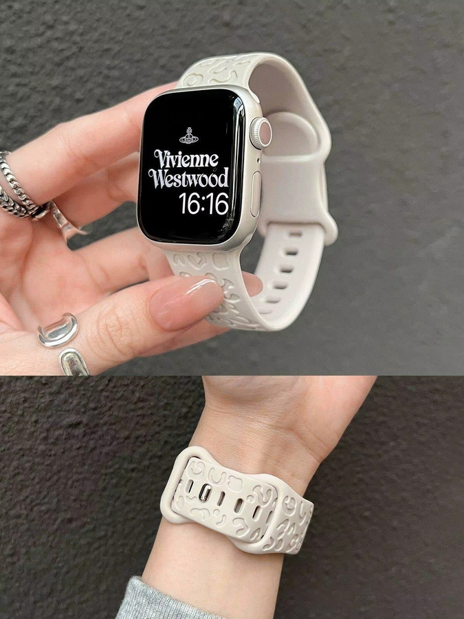 Silikonarmband mit Schutzfolie und Gehäuse für Apple Watch, 40mm-46mm - Bild 2