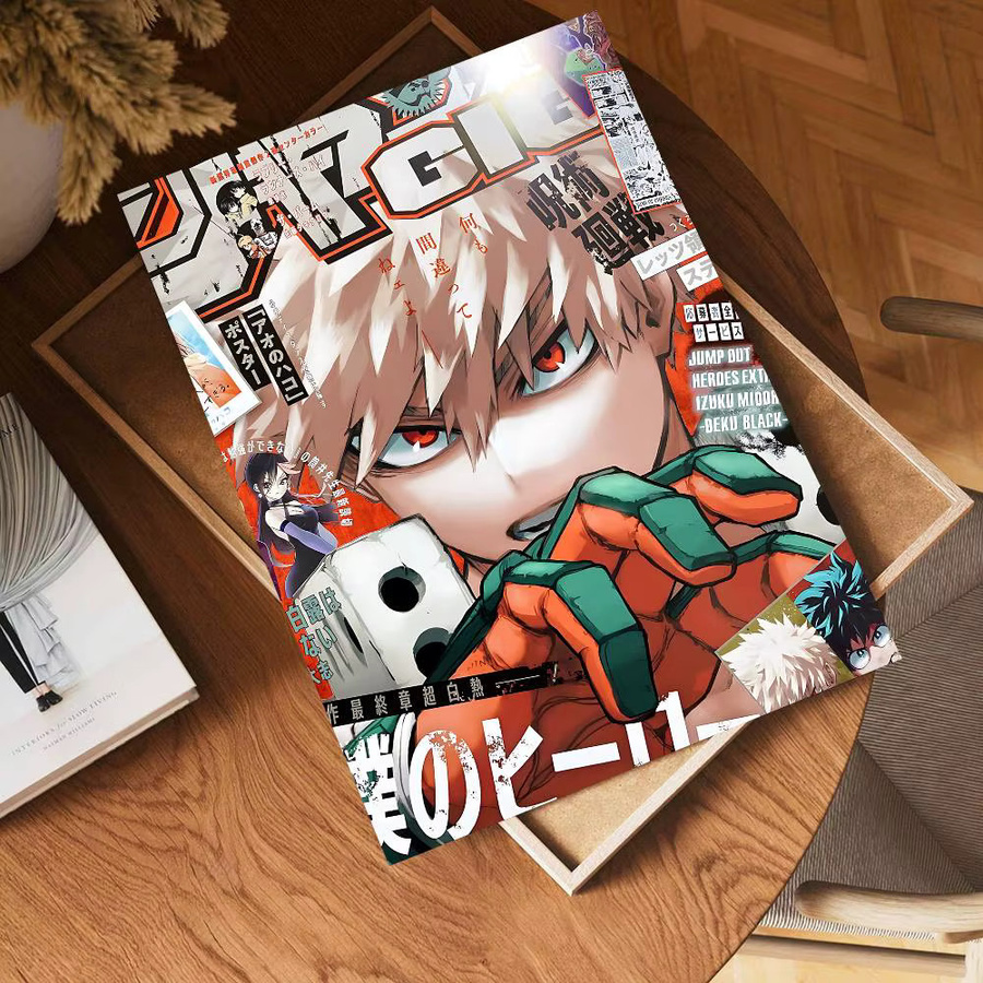 Vintage Anime Poster Katsuki Bakugo Wanddeko aus wasserfestem Papier in Multicolor von Potdemiel - Bild 5