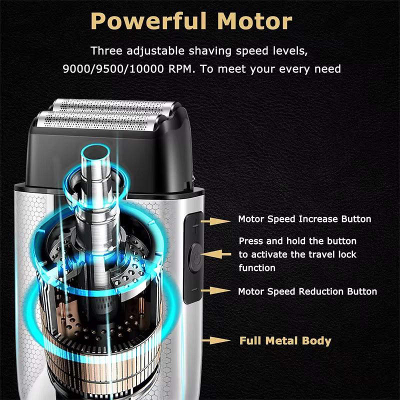 KEMEI KM-402 Elektrorasierer für Herren, IPX7 wasserdicht - Bild 4