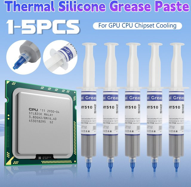 HY510 Wärmeleitpaste in Grau zur Kühlung von CPU und GPU als Silikonfett für Chipsätze - Bild 1