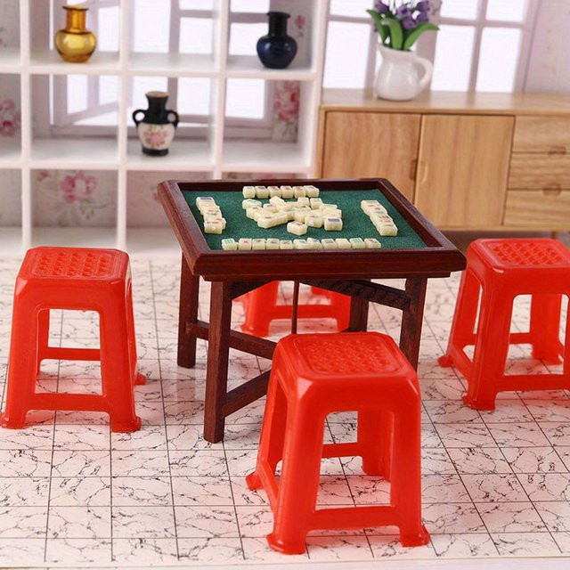 XYTLEZONE Mini chinesisches Mahjong, Puppenhaus Zubehör, Bunt / Mehrfarbig - Bild 1