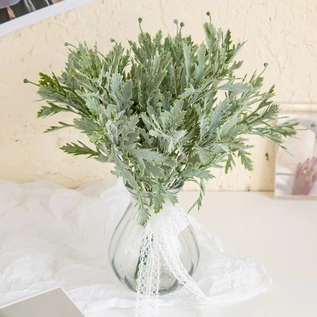 Künstliche Chrysantheme Pflanze von ZQCY in Grün für Dekoration, Hochzeit und Brautstrauß - Bild 1