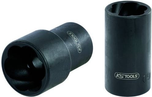 KS Tools Kraft-Steckschlüsseleinsatz 1/4 Zoll Spiral-Profil in Schwarz - Bild 1