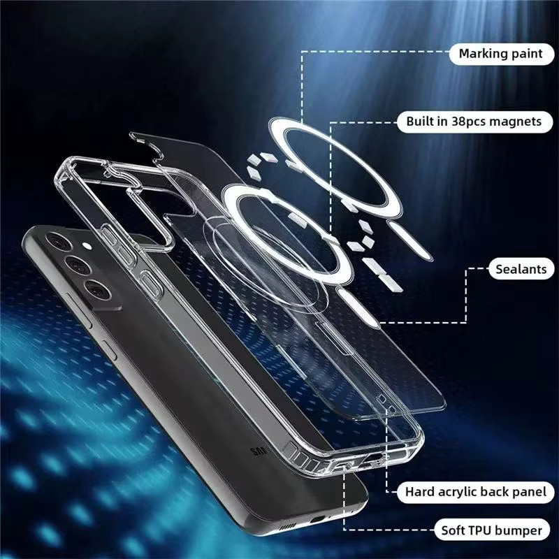 MagSafe kompatible transparente Handyhülle für Samsung Galaxy S26 Ultra und S26, stoßfeste Acryl-Schutzhülle - Bild 4
