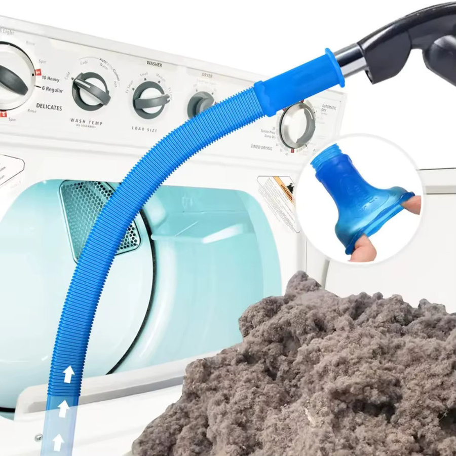 LEENKEA Fusselentfernungs-Set für die Trocknerlüftung in Blau mit flexiblem Reinigungsschlauch für den Staubsauger - Bild 2