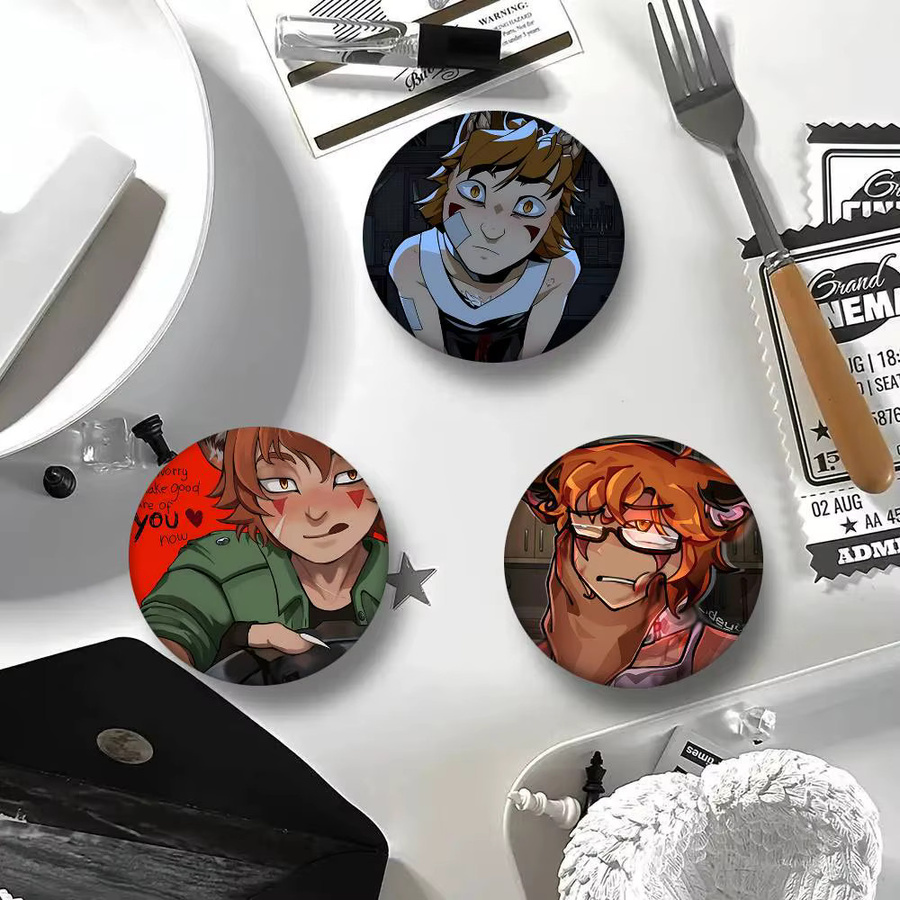 Bilibili Anime-Brosche, runde Emaille-Pins, Cartoon-Stil - Bild 5