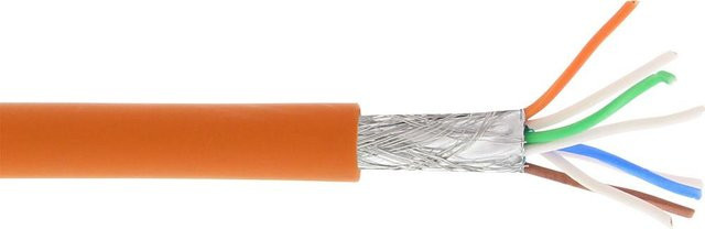 InLine Cat6a S/FTP Netzwerkkabel Orange, 100 m - Bild 1