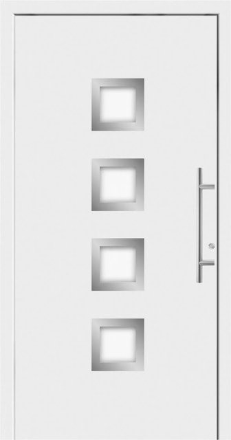 Aluminium-Haustür Splendoor Moderno M430/P in Weiß, Anschlag Rechts, B: 110 cm, H: 210 cm - Bild 1