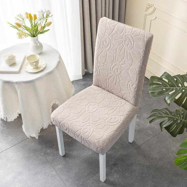 Yiran Furniture Elastischer Verdickter Stuhlbezug aus Samt mit Floralem Muster, One Size - Bild 1
