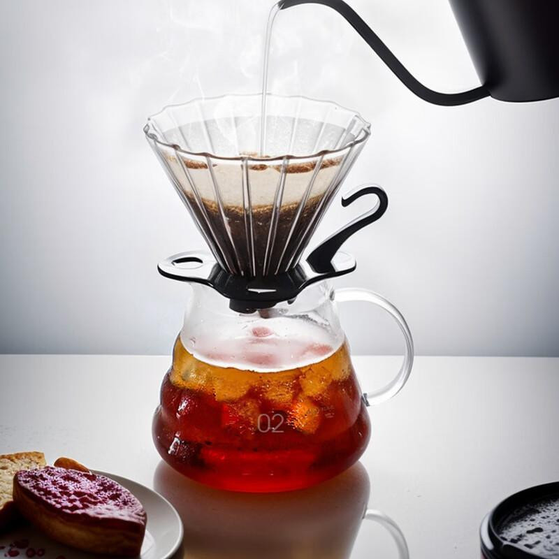 CLITON Pour-Over Kaffeefilter aus Glas mit feinem Netz in Schwarz und Transparent für 1-2 Tassen - Bild 5