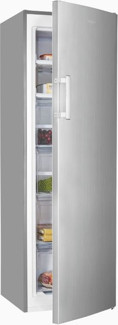 GS5271-NF-H-040E Gefrierschrank in Inoxlook, No-Frost Standgerät mit umkehrbarer Tür, Silber, B/T/H: 54,5 x 54,5 x 204 cm - Bild 1