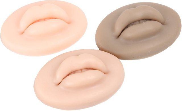 Mona 5D Silikon Lippenform Übungshaut mit Zähnen, Wiederverwendbar - Bild 1