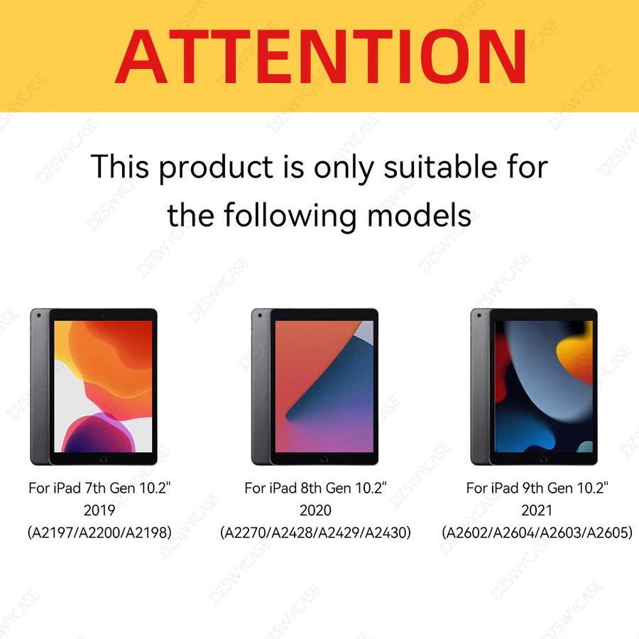 DZSWYCASE 360 Grad drehbare Standhülle für iPad 9./8./7. Generation 10,2 Zoll in Pink mit Stifthalter und automatischer Sleep/Wake-Funktion - Bild 2