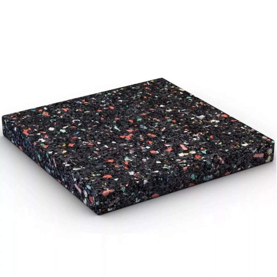 Karibu Unterlegpads aus Gummi für Gartenhäuser, Schwarz, 144 Stück, B/T/H: 7 x 7 x 0,8 cm - Bild 2