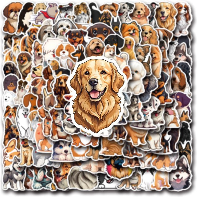 GOGOTU Hunde-Aufkleber, Tier-Graffiti-Sticker, 55/110 Stück - Bild 1