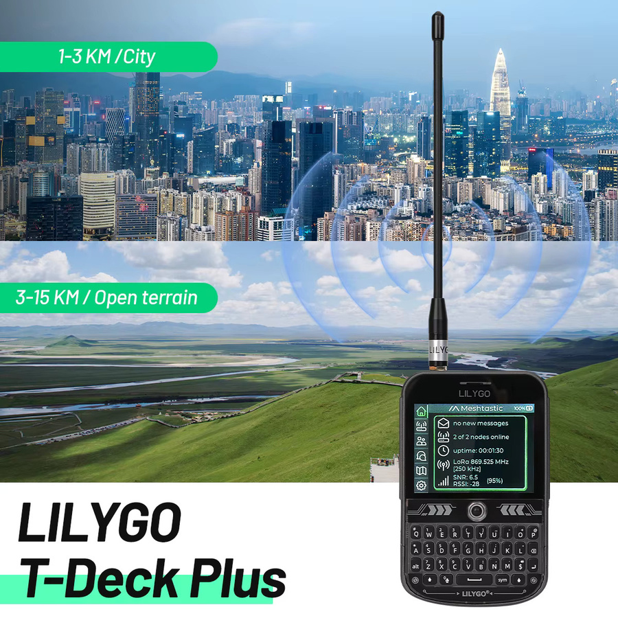 LILYGO T-Deck Plus Meshtastic ESP32-S3 LoRa Entwicklungsboard mit SX1262 LoRaWAN Modul in Schwarz - Bild 6