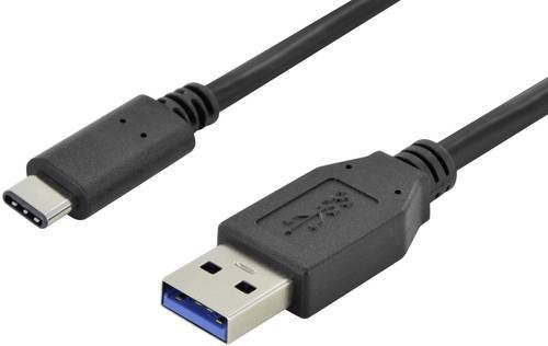 Digitus USB-A auf USB-C Anschlusskabel USB 3.2 Gen 1, Schwarz, 1,00 m - Bild 2