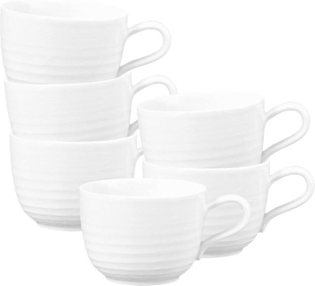 Seltmann Weiden Kaffeetassen Terra Weiß 6er Set 260 ml - Bild 1