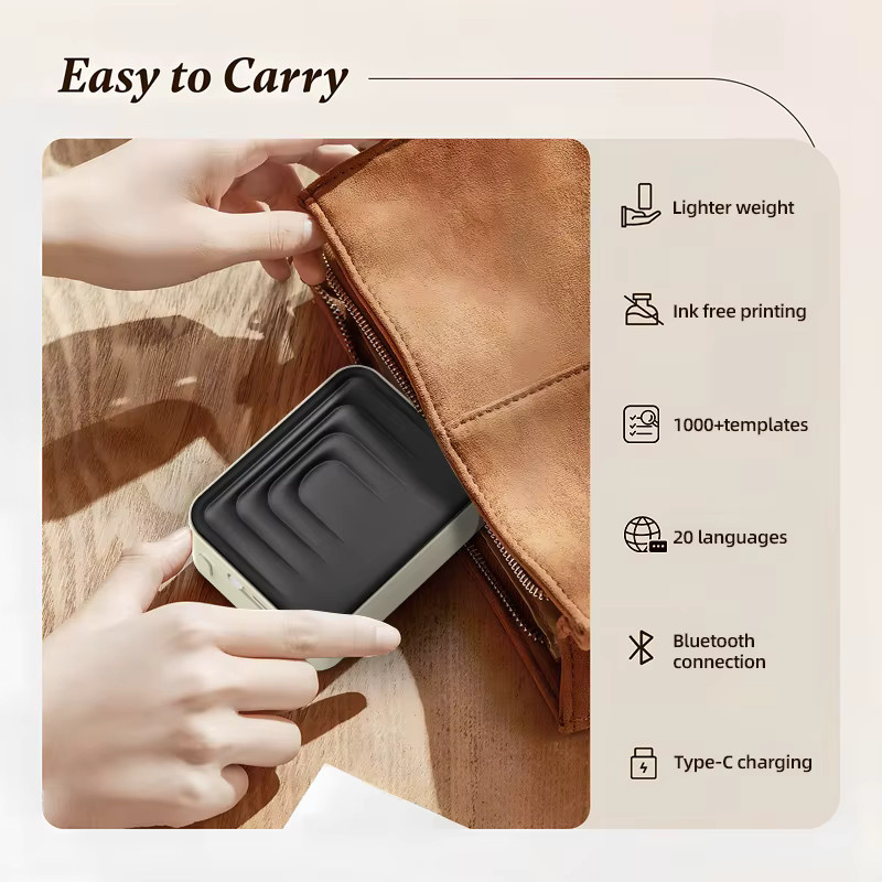 Marklife M1 Tragbarer Thermo-Etikettendrucker, Kabelloser Bluetooth-Etikettendrucker in Weiß für Küche und DIY-Projekte - Bild 3