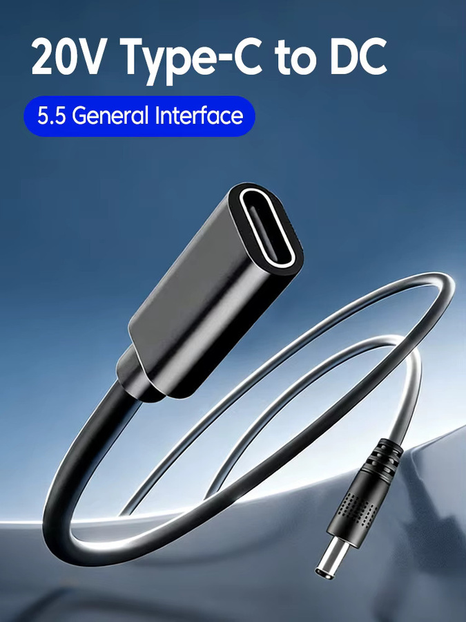 elough USB-C auf DC Konverter Adapter Kabel Schwarz für Laptop, Router und Drucker, 5V/9V/12V/15V/20V Power-Boost-Kabel - Bild 5