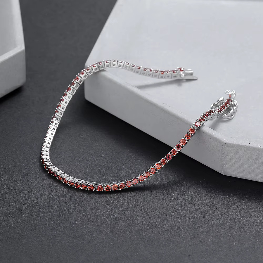 YLMyself Tennis-Armband, 925 Silber, Zirkonia, Damen - Bild 3