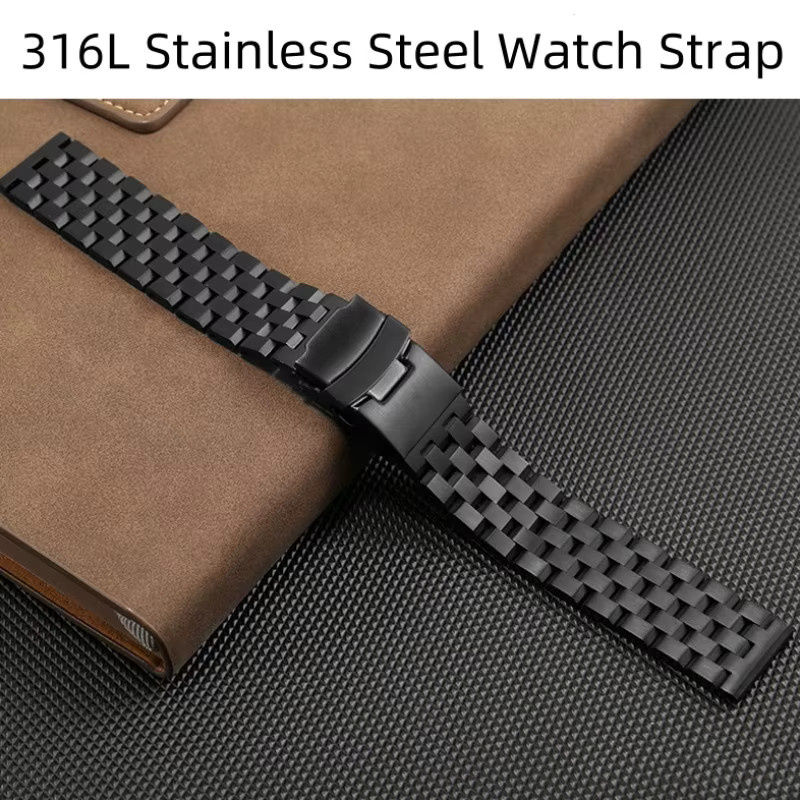 Zhangeer Uhrenarmband Edelstahl, Schwarz, Unisex - Bild 5