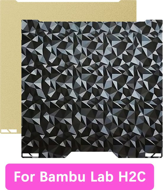 Bambu Lab H2C Magnetische Federstahlfolie Doppelseitig PEO PET PEY für FDM 3D-Drucker B/B: 335 x 325 mm - Bild 1