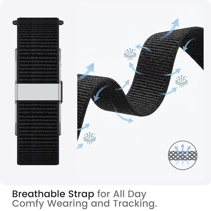 Konouyouko Ersatz-Sport-Nylonband für Hume-Armband, weiches und atmungsaktives Handgelenk- und Bizepsband in Schwarz - Bild 3