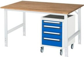 Rau Arbeitstisch Tom KM10 höhenverstellbar mit B-Platte, B/T/H: 150 x 100 x 76-108 cm - Bild 1