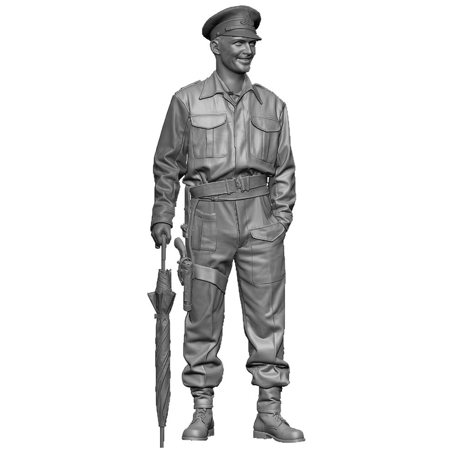 GK Britischer Offizier, Harzmodellfigur Soldat, 1/35, Militär, unmontierter und unbemalter Bausatz - Bild 2