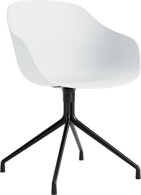 HAY About A Chair AAC 220 mit Armlehnen in Weiß aus pulverbeschichtetem Aluminium - Bild 1