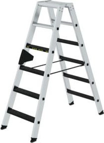 MUNK A-Stehleiter clip-step R13 mit 6 Stufen in Silber, Tragkraft 250 kg - Bild 1