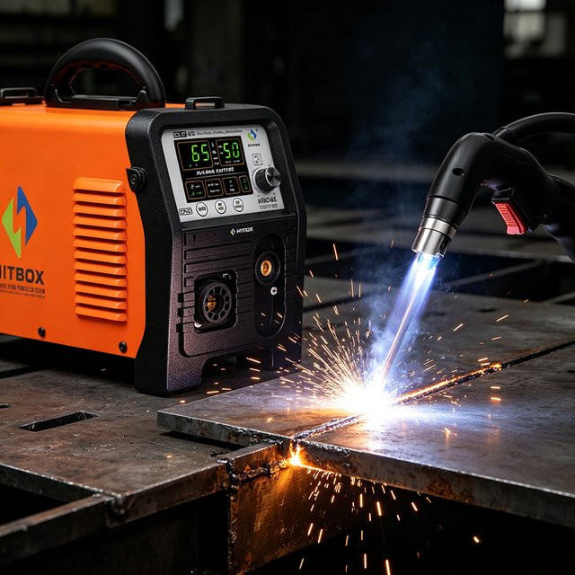 HITBOX HBC65 Pilot-Arc-Plasmaschneider mit IGBT-Technologie, 65 Ampere, 220V, CNC-Funktion und Gitter-Schneidefunktion für 1-25mm Materialstärke - Bild 1