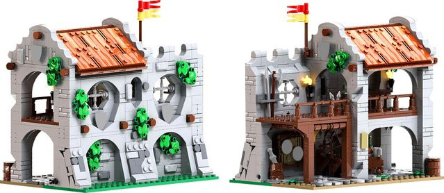 Gobricks Mittelalterliche Burg Bogenschützen, Bausteine Modell, Ritter - Bild 1