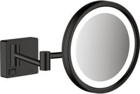 hansgrohe AddStoris Rasierspiegel mit LED und Wandmontage in Mattschwarz - Bild 1