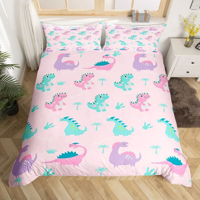 Binchi Outdoor Product Dinosaurier Bettwäscheset für Kinder mit Cartoon Dschungeltieren, B/H: 140 x 210 cm - Bild 1