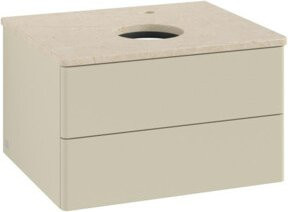 V&B Waschtischunterschrank Antao ohne Frontstruktur in Grau lackiert, B/T/H: 60 x 36 x 50 cm - Bild 1