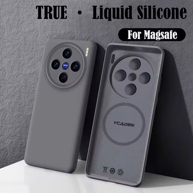 Magnetische Flüssigsilikonhülle für Oppo Find X8 Pro Ultra und X8S Plus in Lila mit Linsenschutz und kabellosem Laden - Bild 1