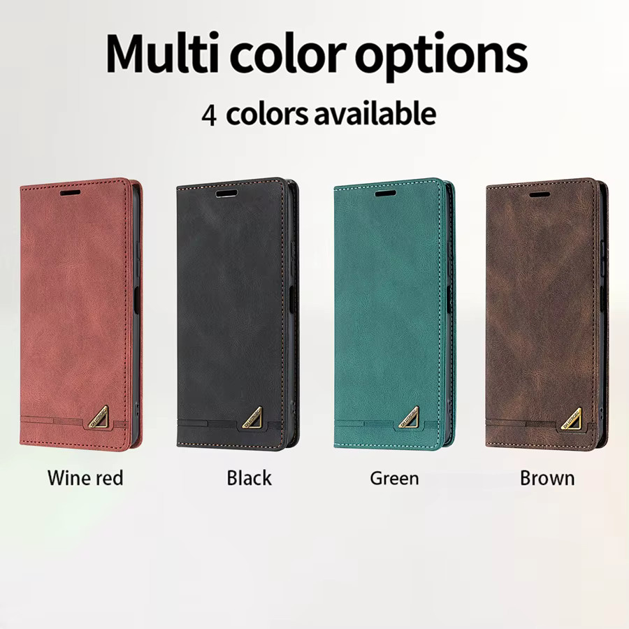 Lederne Brieftasche-Schutzhülle mit Anti-Diebstahl-Funktion und magnetischem Flip-Cover für Xiaomi Redmi Poco Modelle in Schwarz oder Rot - Bild 6