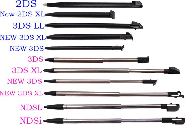 Teleskop Stylus Touchscreen Stift aus Metall und Kunststoff in Schwarz für Nintendo DS, NDSi, NDSL, DS Lite, 3DS, 3DS XL, 2DS, 2DS XL und Wii von TingDong - Bild 1