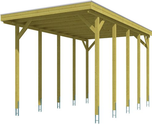 SKANHOLZ Carport Friesland Caravan 2 in Braun, B/T: 397 x 708 cm, Firsthöhe: 371 cm - Bild 1