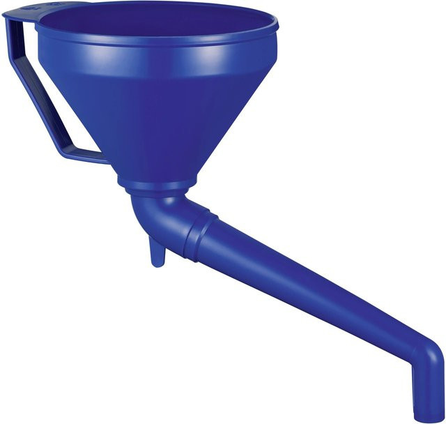 LUX-TOOLS Trichter mit abgewinkeltem Rohr in Blau, Durchmesser: 160 mm - Bild 1
