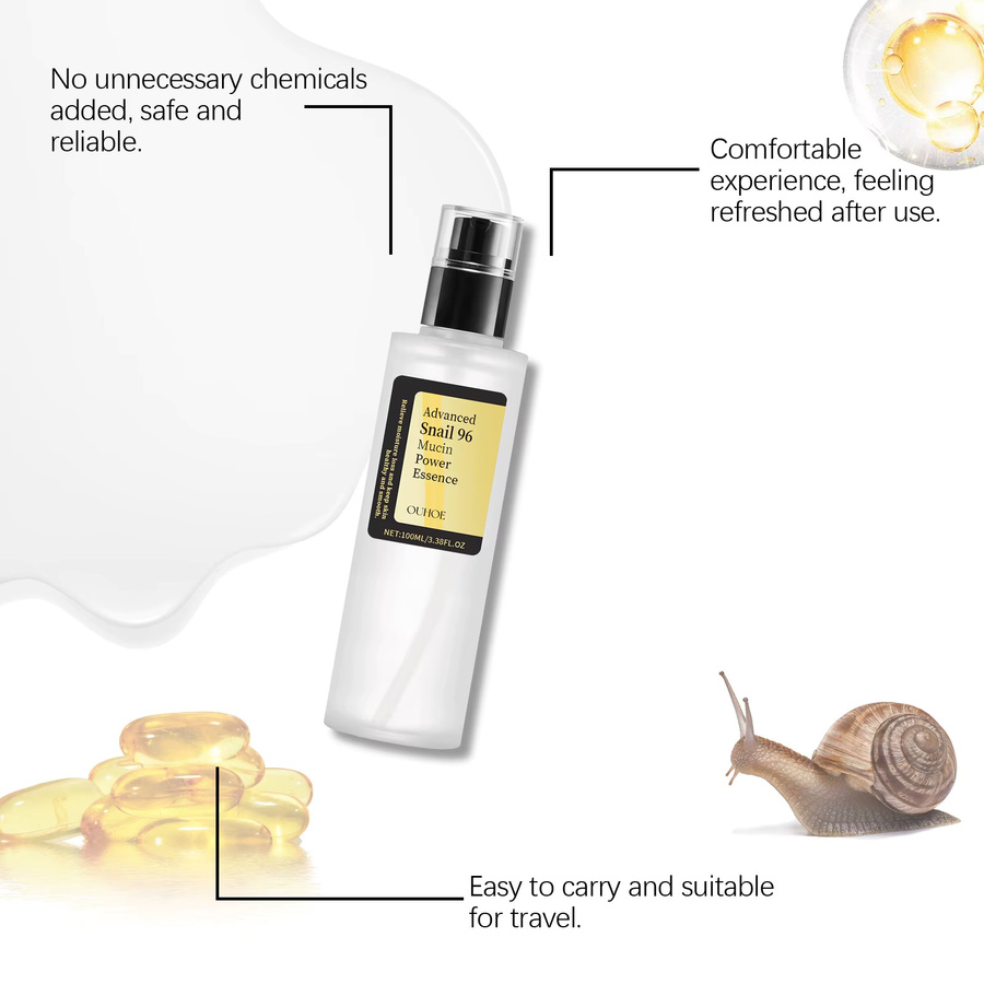 ouhoe Snail Mucin Essence, 100 ml, für trockene Haut - Bild 2