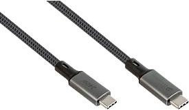 Good Connections USB 4.0 Lade- und Datenkabel USB-C auf USB-C, 240 W, 40 Gbit/s, schwarz, Länge: 0,5 m - Bild 1