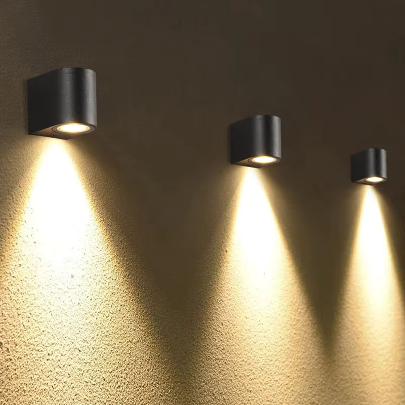 OSABO LED Außenwandleuchte in Schwarz, IP65 wasserdichte Up-Down Wandlampe für Garten und Veranda, modernes Zylinder-Design mit warmweißem Licht - Bild 5