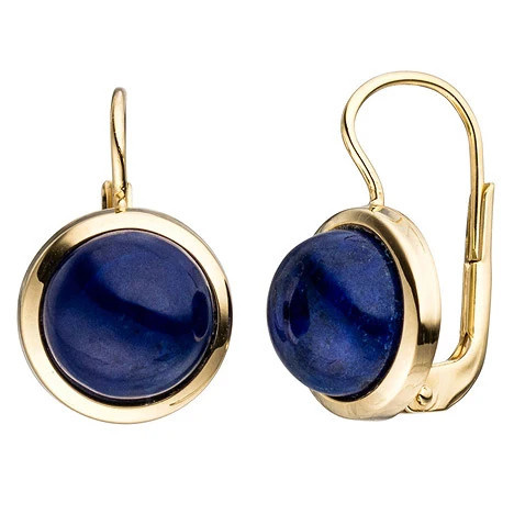 Colfem Ohrringe, 333 Gelbgold, Lapislazuli, blau - Bild 1