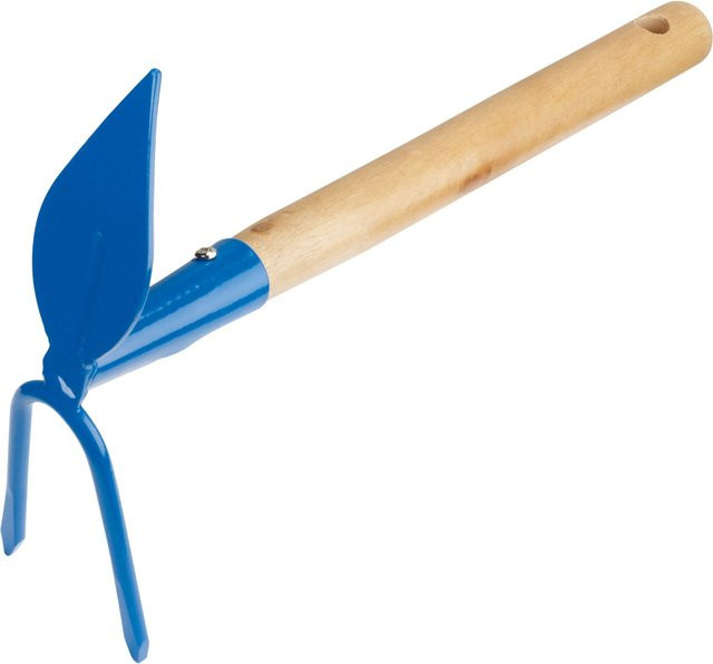 Hand-Doppelhacke in Herzform aus Stahl und Holz mit Aufhängeöse - Bild 1