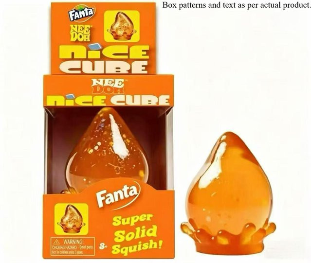Needoh Dr Pepper X Needoh Nice Cube Squishy, Fidget-Würfel, orange - Bild 1