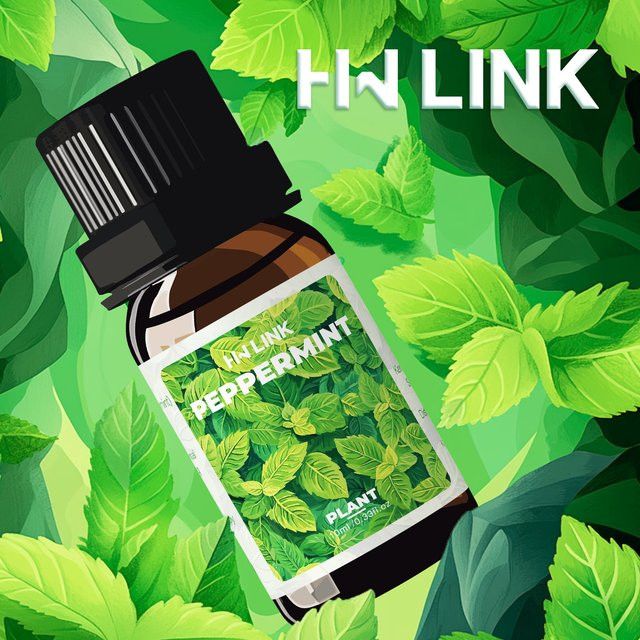 HWLINK Ätherisches Pfefferminzöl, 10 ml, zur Verwendung in Diffusoren, für Körperöle oder zur DIY-Herstellung von Kerzen und Seifen - Bild 1